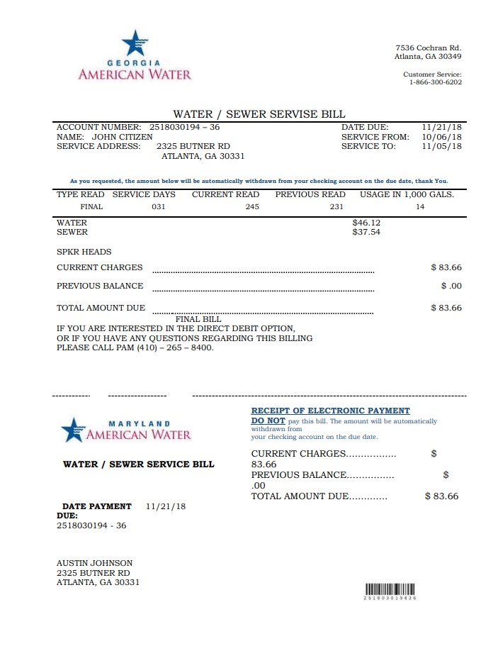 Minol USA business utility bill 